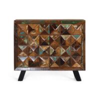 Commode en bois recyclé multicolore-Bois-Multicolore-GINER Y COLOMER