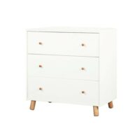 Commode enfant blanc et bois-Bois-Blanc-ID Kids