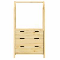Commode enfant montessori 3 tiroirs en bois