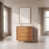 Commode haute vintage 5 tiroirs L100--Marron-Maisons du Monde