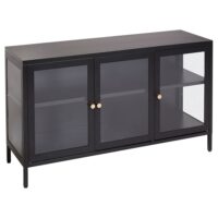 Commode métal 115 cm 35 cm noir-Métal-Noir-Beliani