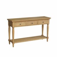 Console 3 tiroirs en chêne marron-Chêne-Marron-Robin des Bois