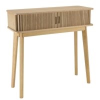 Console 80x30cm en bois couleur naturelle-Bois-Marron-MACABANE