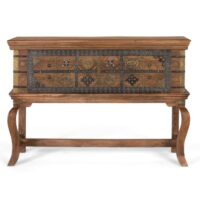 Console antique en bois de manguier-Bois de Manguier-Marron-GINER Y COLOMER