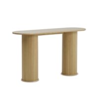 Console bois 13x40x75cm-Bois-Marron-Maison Aubertin