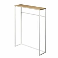 Console d'entrée métal et bois - l60 cm-Métal-Blanc-Yamazaki