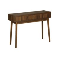 Console décor bois de noyer 2 tiroirs-Bois-Marron-sweeek