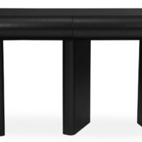 Console design 2 tiroirs l120cm avec pieds obliques noir--Noir-Menzzo