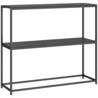 Console design contemporain étagère - 100l x 30l x 87h cm - noir--Noir-Homcom