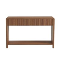 Console  effet noyer 2 tiroirs 120cm--Marron-Baita