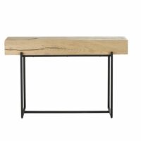 Console en chêne et acier noir-Maisons du Monde