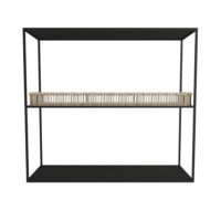 Console en métal et bambou-Métal-Noir-Potiron Paris
