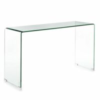 Console en verre courbé transparent H70 x L125 x P40-Verre-Transparent-ORESTELUCHETTA