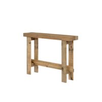 Console étroite en sapin massif-Bois de Pin-Marron-Hannun