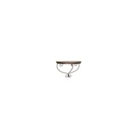 Console murale demi cercle bois et fer-Bois-Marron-Wadiga