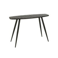 Console ovale en métal noir 120x40x80 cm-Métal-Noir-J-line