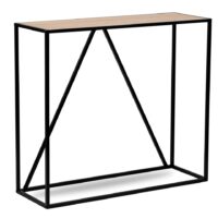 Console style industriel en bois et métal noir-Métal-Noir-Nordlys