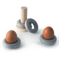 Coquetier en bois et béton - Lot de 4-Bois-Gris-Gone's