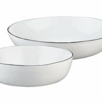 Corbeille à fruits en grès blanc d--Blanc-Björn