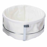 Corbeille à pain ronde en acier inoxydable argent-Inox-Argenté-GEFU