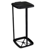 Corbeille à papier noir plastique h69xl30.5xl29cm-Plastique-Noir-Camp Active