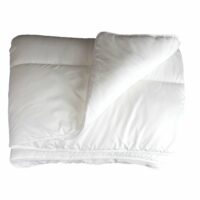 Couette confort en polyester uni blanc 240 x 220--Blanc-Home Maison