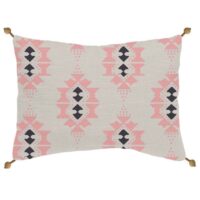 Coussin à motif ethnique coton 30x50cm-Coton-Blanc-Future Home