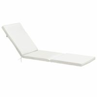 Coussin bain de soleil 1 place en polyester écru--Blanc-Oviala