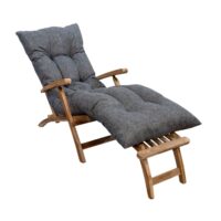 Coussin bain de soleil gris 185 x 60 x 15 cm--Gris-Bananair
