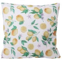 Coussin coton motif citrons 45x45cm-Coton-Jaune-Wadiga
