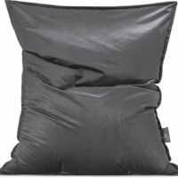 Coussin d'intérieur géant aspect velours anthracite 170x130cm-Velours-Gris-Sitting Point