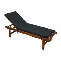 Coussin de bain de soleil 60x190x4 cm noir--Noir-Lovely casa