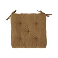 Coussin de chaise en coton orange et noir-Coton-Orange-Madam Stoltz