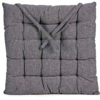 Coussin de chaise gris 40x40x5.5cm--Gris-Wadiga