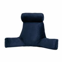 Coussin de lecture déhoussable en velours 80x50x70 cm bleu foncé-Velours-Bleu-Bananair
