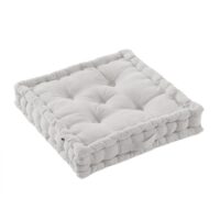 Coussin de sol 50x50cm coton coloris nuage-Coton-Gris-Altobuy