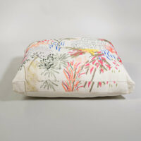 Coussin de sol en coton écru motif multicolore-Coton-Blanc-Maisons du Monde