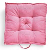 Coussin de sol extérieur carré uni  43x43cm rose--Rose-Today