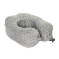 Coussin de voyage enroulable à mémoire de forme gris--Gris-Toilinux