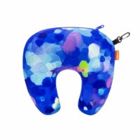 Coussin de voyage pliable 3 en 1 bleu polyester 39 x 15 x 31 cm--Bleu-Pylones