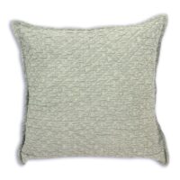 Coussin en coton gaufré vert 45cm-Coton-Vert-Now's Home