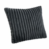 Coussin gris foncé en velours côtelé-Velours-Gris-Pier import