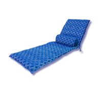 Coussin pour chaise longue et traversin 195x60x5cm motif nautique bleu--Bleu-Deco Arts