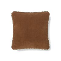 Coussin réversible velours côtelé rose marron 45x45 finition bicolore-Velours-Rose-RNT by Really Nice Things