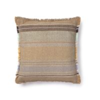 Coussin tissé à la main en coton puebla ocre 45 × 45 cm-Coton-Multicolore-Lorena Canals