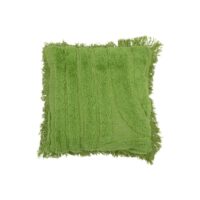 Coussin tufté en laine vert 45x45x12 cm--Vert-J-line