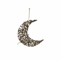 Croissant de lune en osier marron 28cm--Marron-CHEMIN DE CAMPAGNE