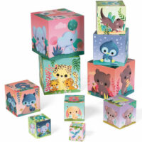 Cubes à empiler les animaux tout mignons--Multicolore-Janod