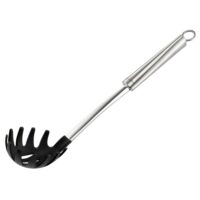 Cuillère à spaghetti bi-matière noir en acier inoxydable (inox)-Inox-Noir-Lagostina