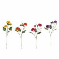 Dahlia artificiel en polyresine multicolore 12x7x61 cm assortiment de--Multicolore-J-line